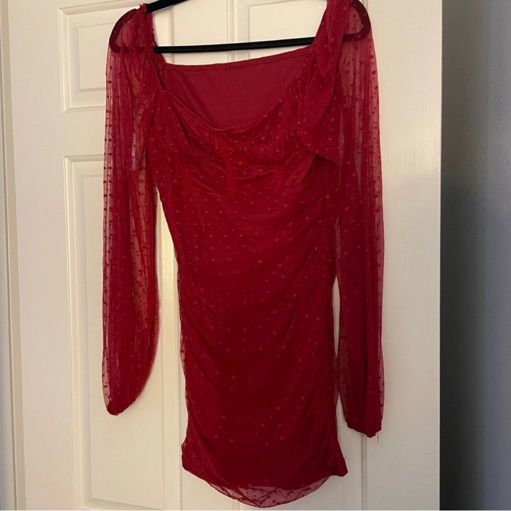 SHEIN sz. M red lace dress